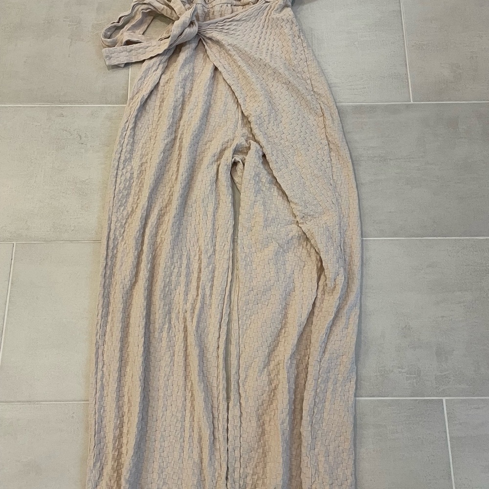 Free People Beach Isola One-Piece Maxi Jumpsuit Salt - Picture 8 of 10